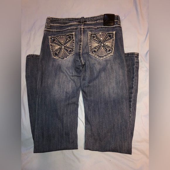 X Ten Denim jeans embroidered and embellished size 5 preowned condition - Picture 10 of 15